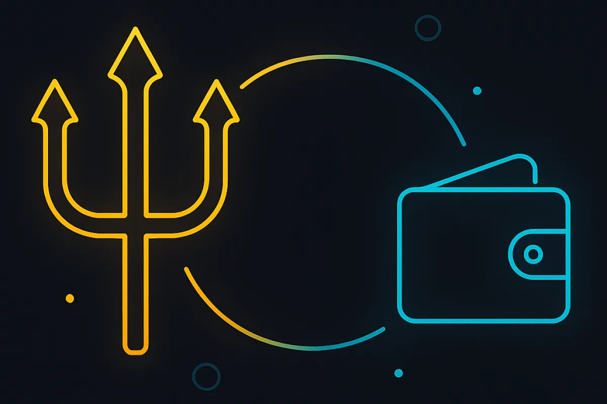 Мотив українського прапора поруч зі значком P2P-обміну