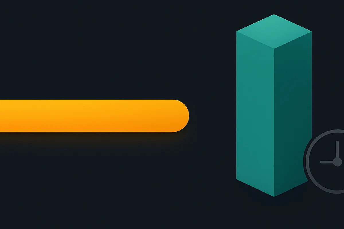 Two reward shapes side by side: a thin standing bar and a single large block
